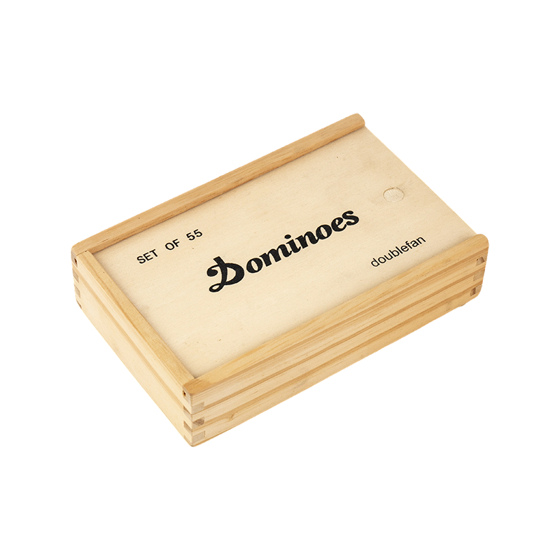 Original Wood Double deväť drevených krabíc domino