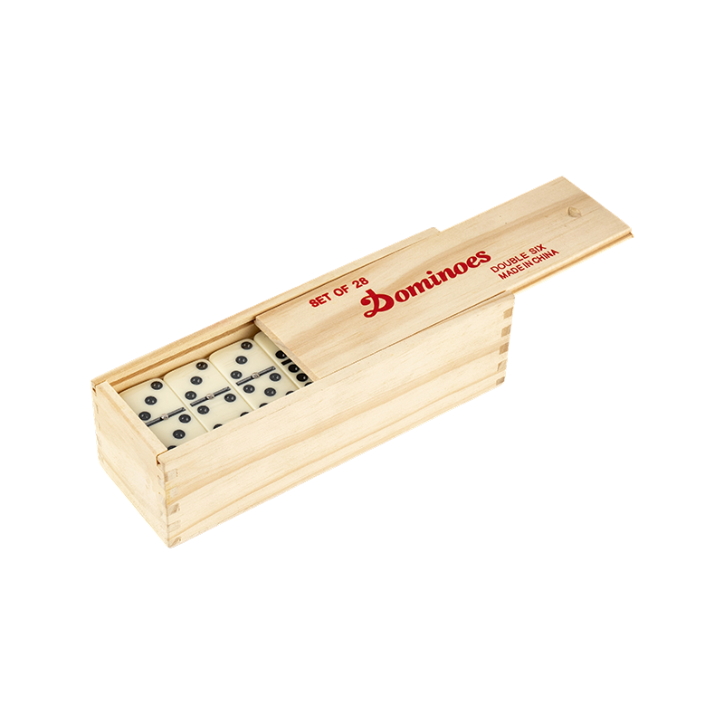 Kresliteľné dvojité 6 drevených boxu domino
