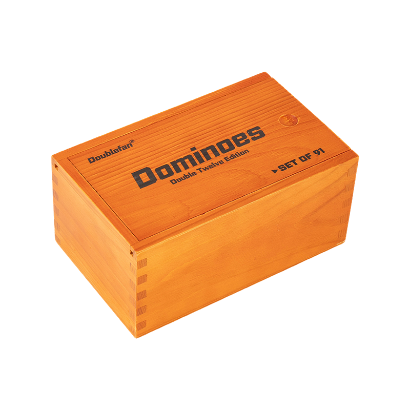 Dvojité dvanásť puntík dot drevené boxy domino