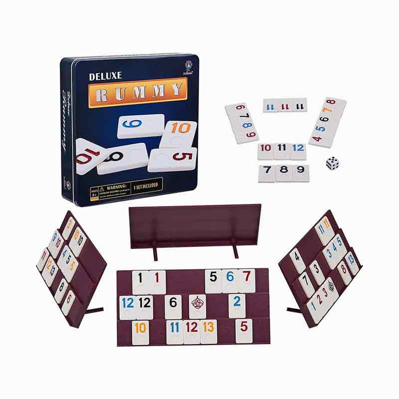 2-4 hráčov 106 Tiles Classic Digital Rummy Game so železným puzdrom