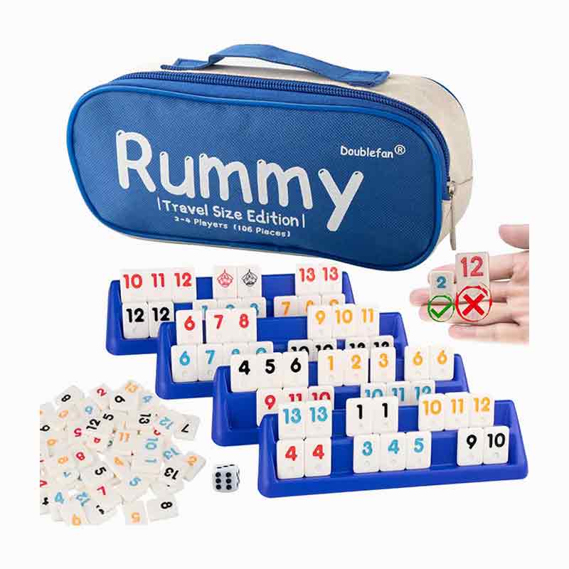 4 hráči prenosné cestovné rummy set