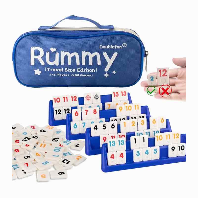 6 hráčov Mini Rummy Number Card Game set