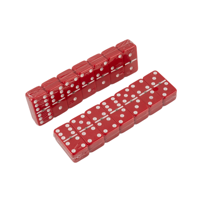 Stolová hádanka červená domino sada